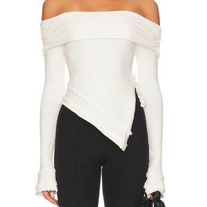 Danielle Guizio solder fold over knit top